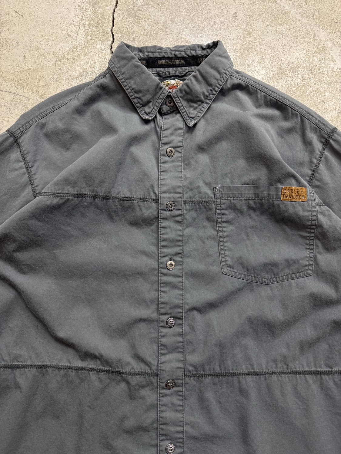 할리데이비슨 플레임 자수 워크셔츠 상품이미지3