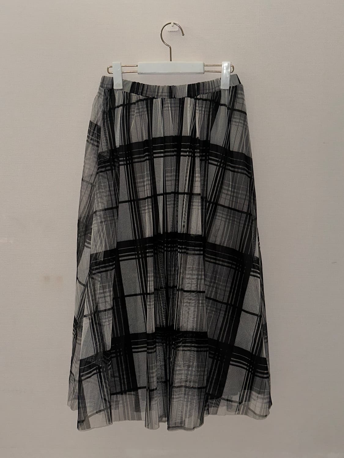 빈티지 체크 샤 스커트 상품이미지2