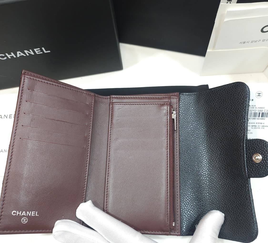 [정품] 샤넬 클래식 똑딱이 캐비어 CC 플랩 중지갑 AP0232 상품이미지7
