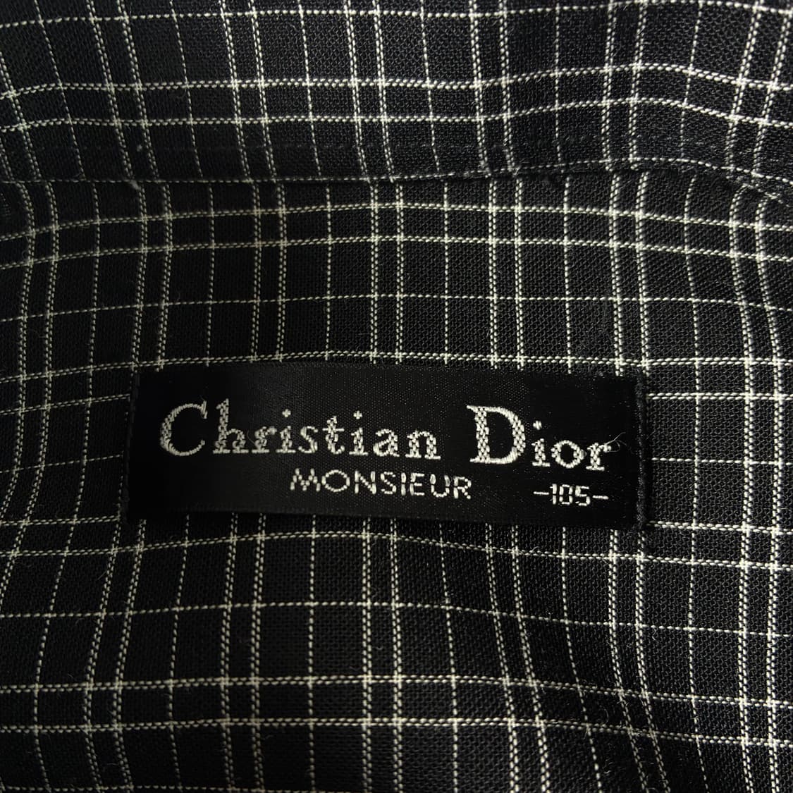 Dior  크리스찬 디올 자수 블랙 체크 셔츠  상품이미지5