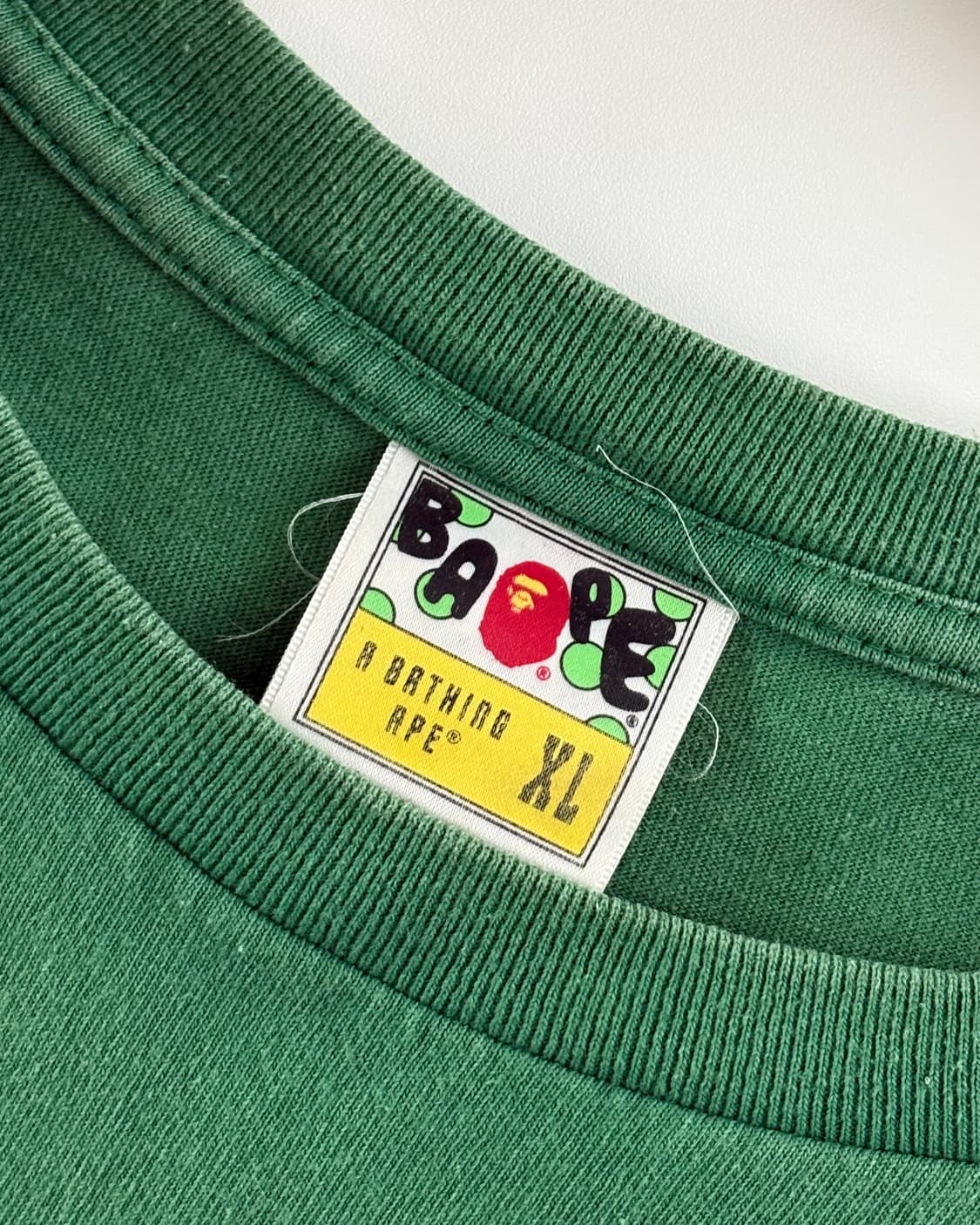 BAPE 베이프 컬리지 사루 그린컬러 티셔츠 상품이미지7