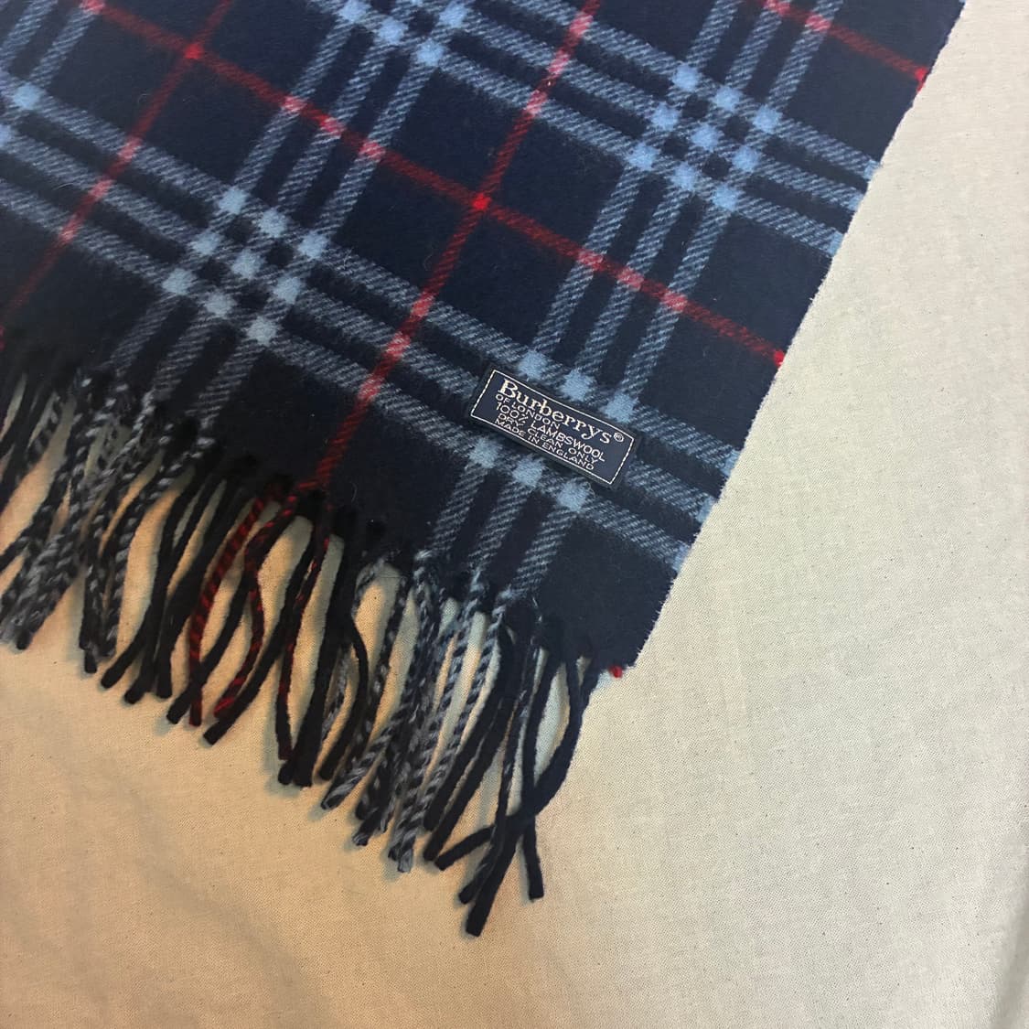 정품 버버리 체크 머플러 램스울 스카프 상품이미지2