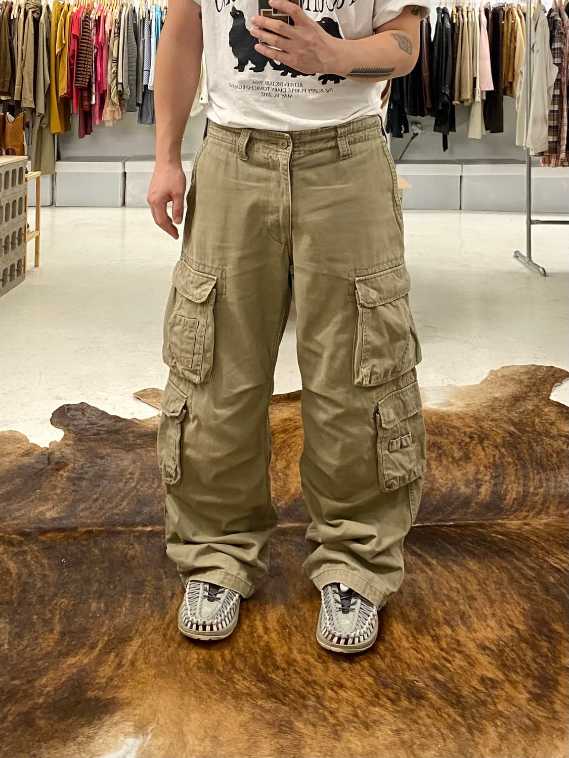 VTG wide double cargo pants 일본 빈티지 더블카고 상품이미지1