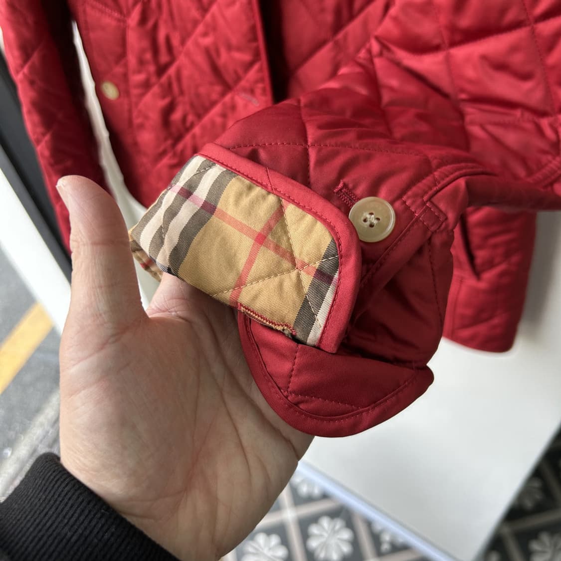 16422 - 버버리 레드 퀄팅 자켓 상품이미지7