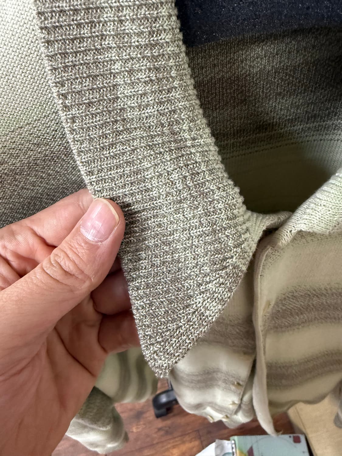 [5] 오라리 26ss 코튼 실크 스프라이트 가디건 라임그레이 상품이미지4