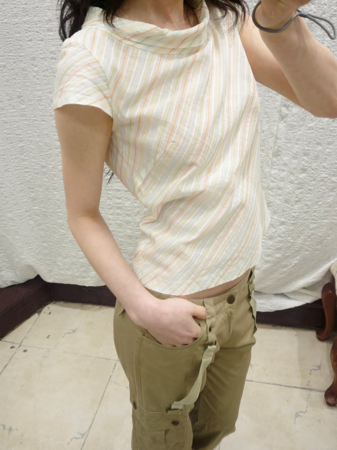 Citrus Breeze Accent Blouse 상품이미지6