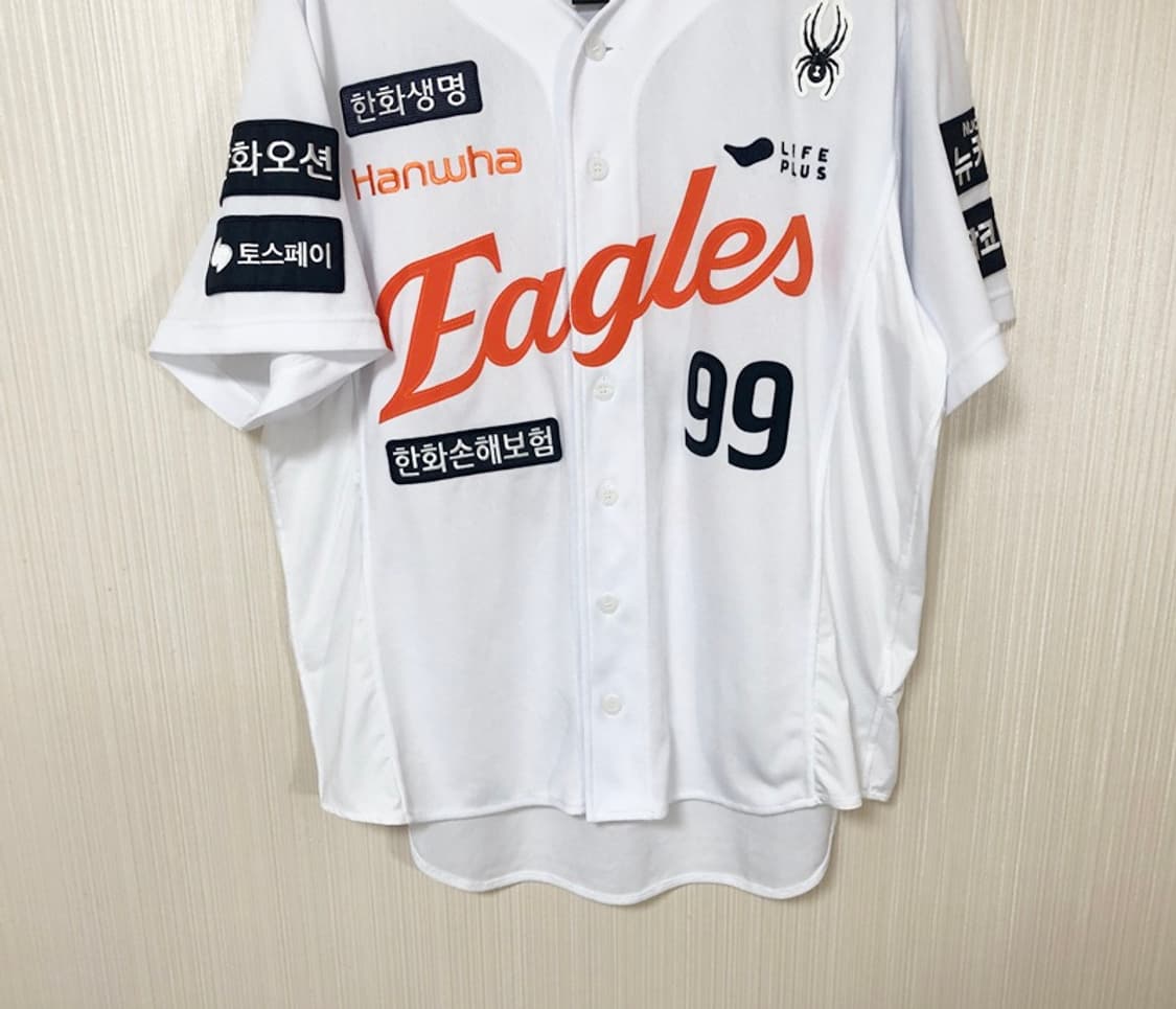KBO 스파이더 한화이글스 25시즌 어센틱 홈유니폼 XL #99 류현진 상품이미지4