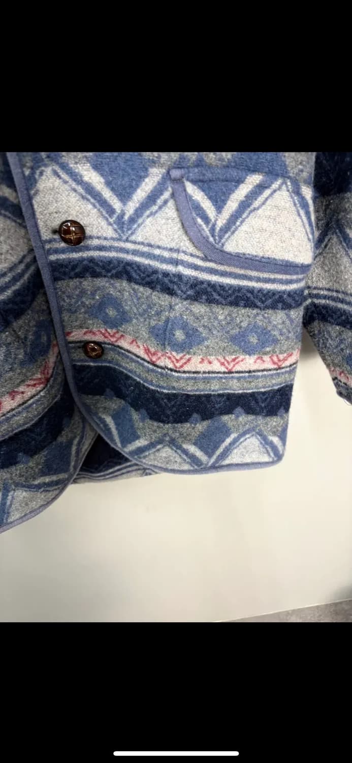 JPN 빈티지 울 패턴 버튼 에닉스 자켓 H2237 상품이미지4