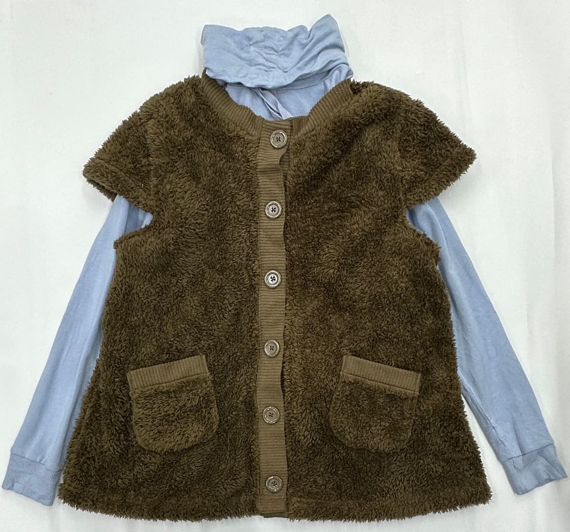 🪾하구미의 브라운 코디세트 🪾 양털 폭닥 파스텔톤 그런지 히피  상품이미지4