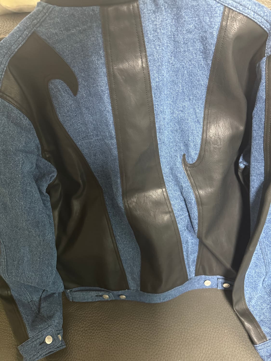 엑스톤즈 데님 레더 자켓 상품이미지3