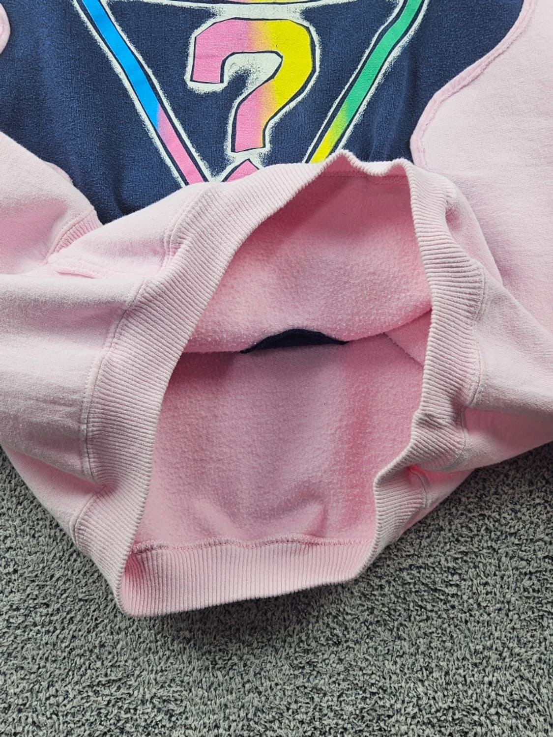 80's GUESS 아플리케 커스텀 스웻 후드 티셔츠 ( L )/9353 상품이미지10