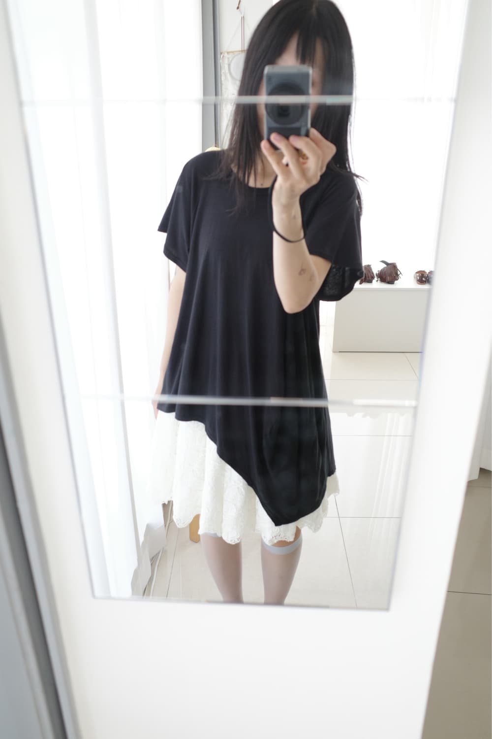 Dot cut-sew top 상품이미지1