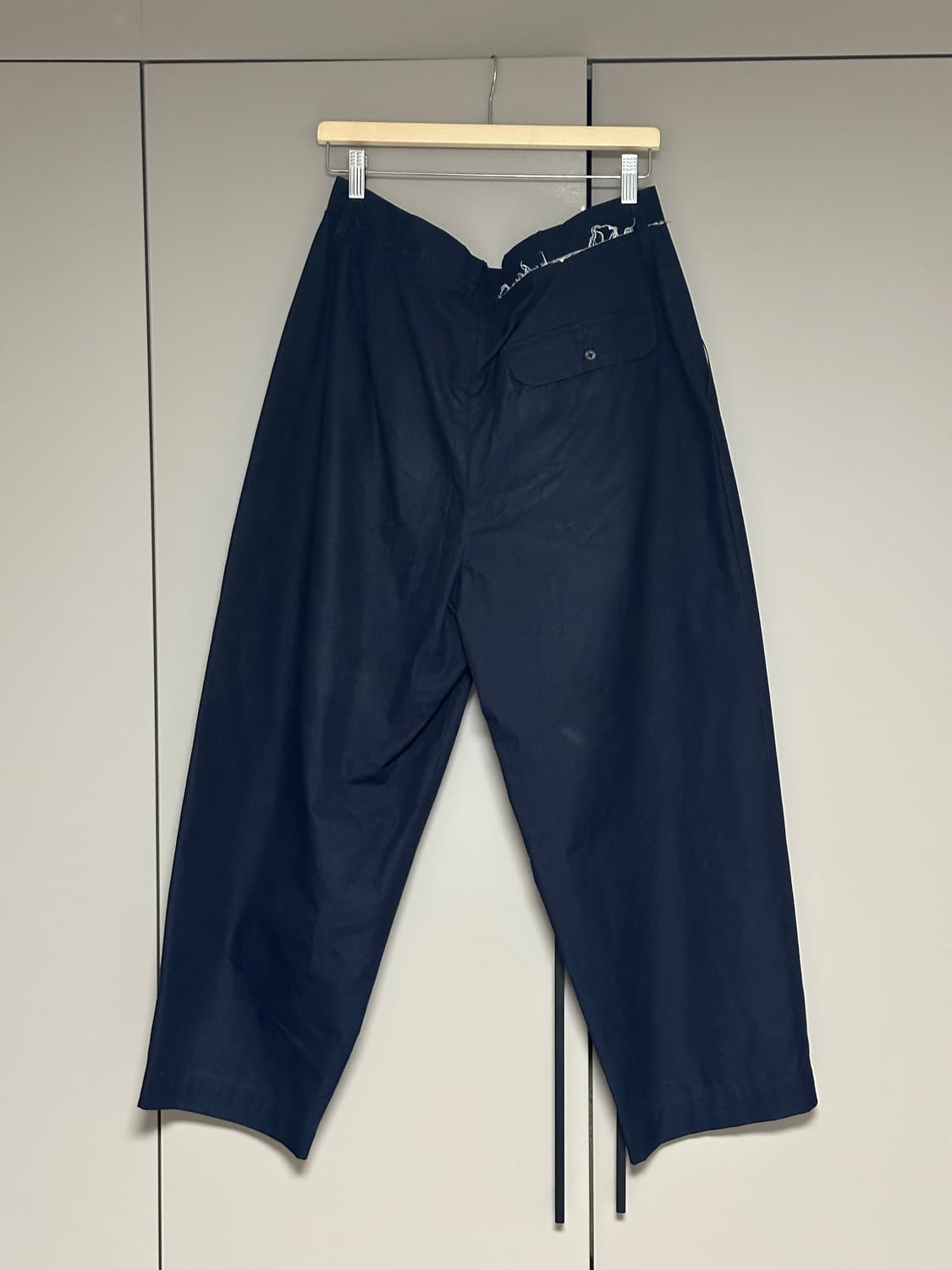 카미엘 포트젠스 슈트팬츠 코튼 네이비 상품이미지4