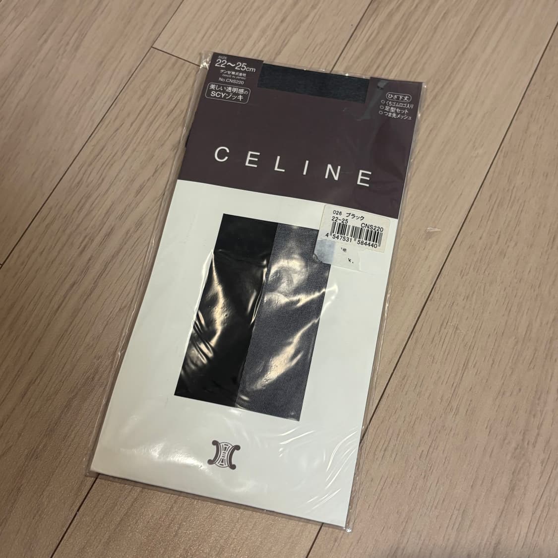 셀린느 트리오페 로고 블랙 반스타킹 새제품 상품이미지1
