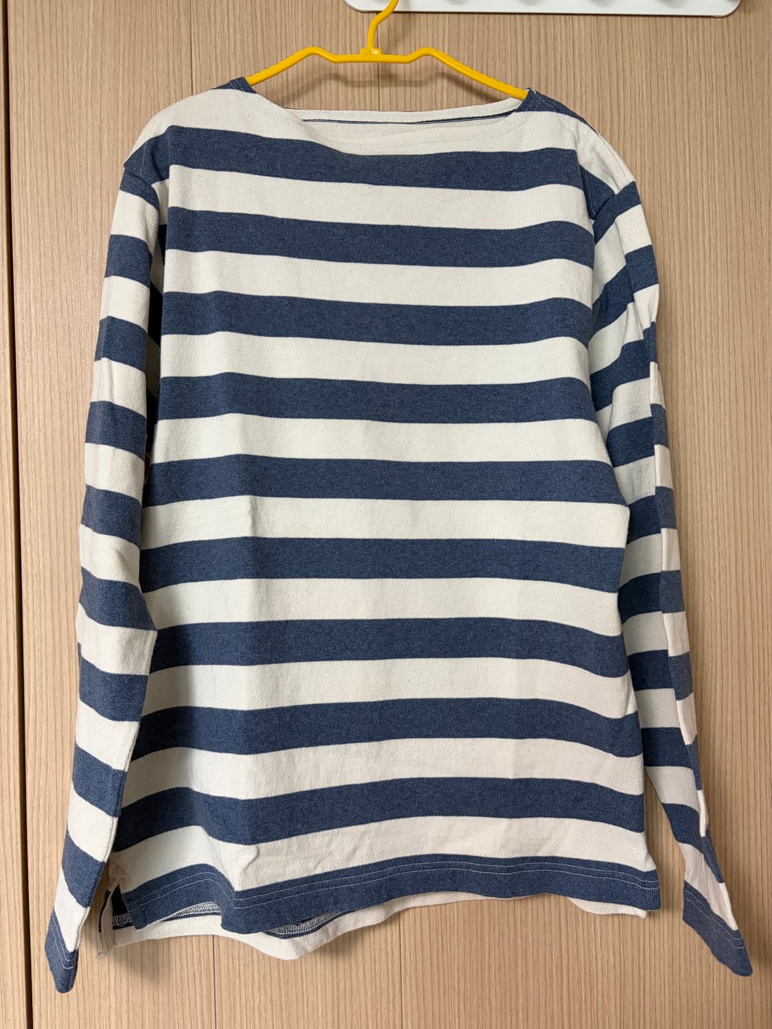 (새제품) 무인양품 태번수 보트넥 스트라이프 티셔츠 상품이미지1