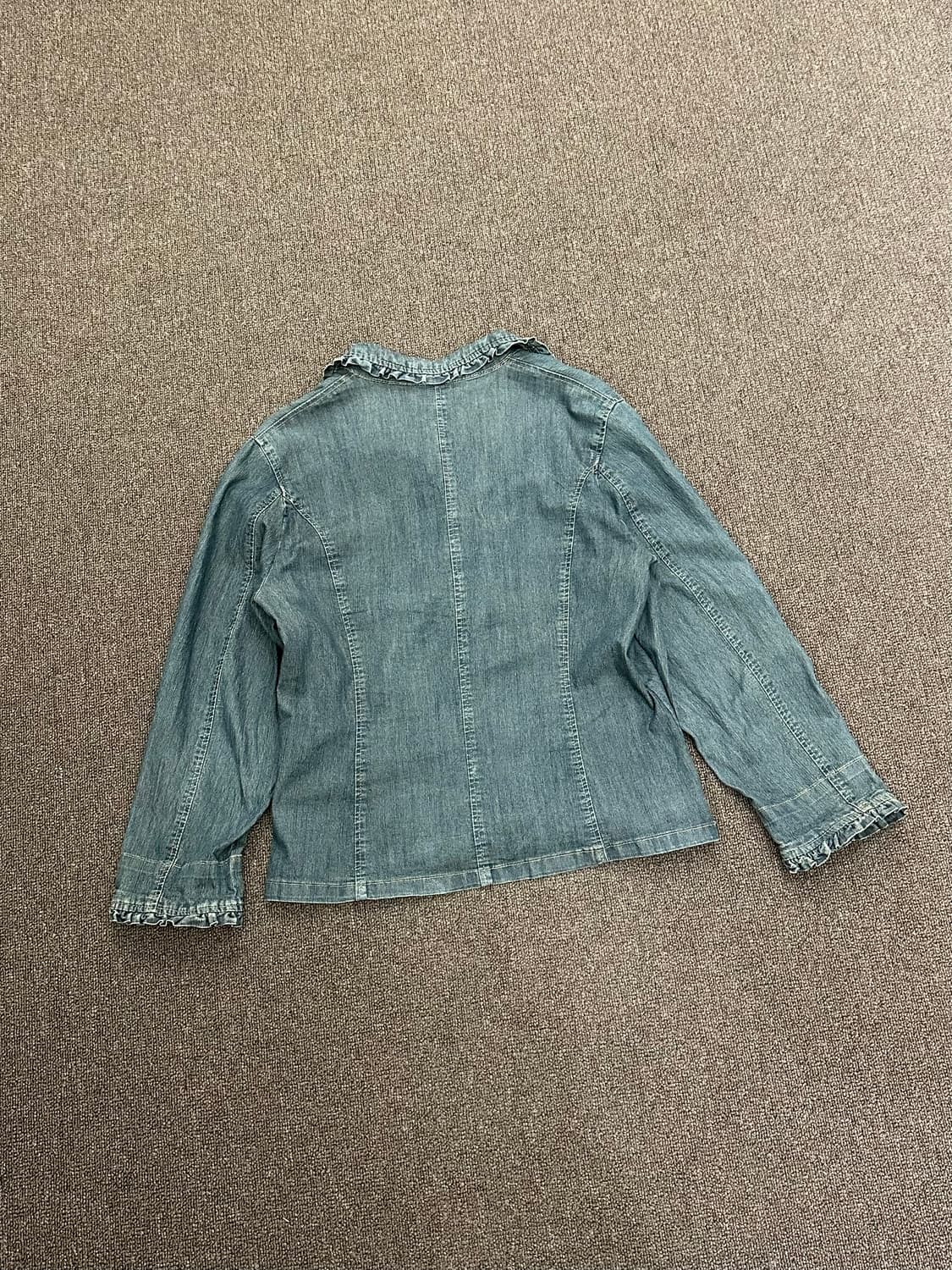 L)Japanese vintage 여성 레이스 데님 자켓 상품이미지5