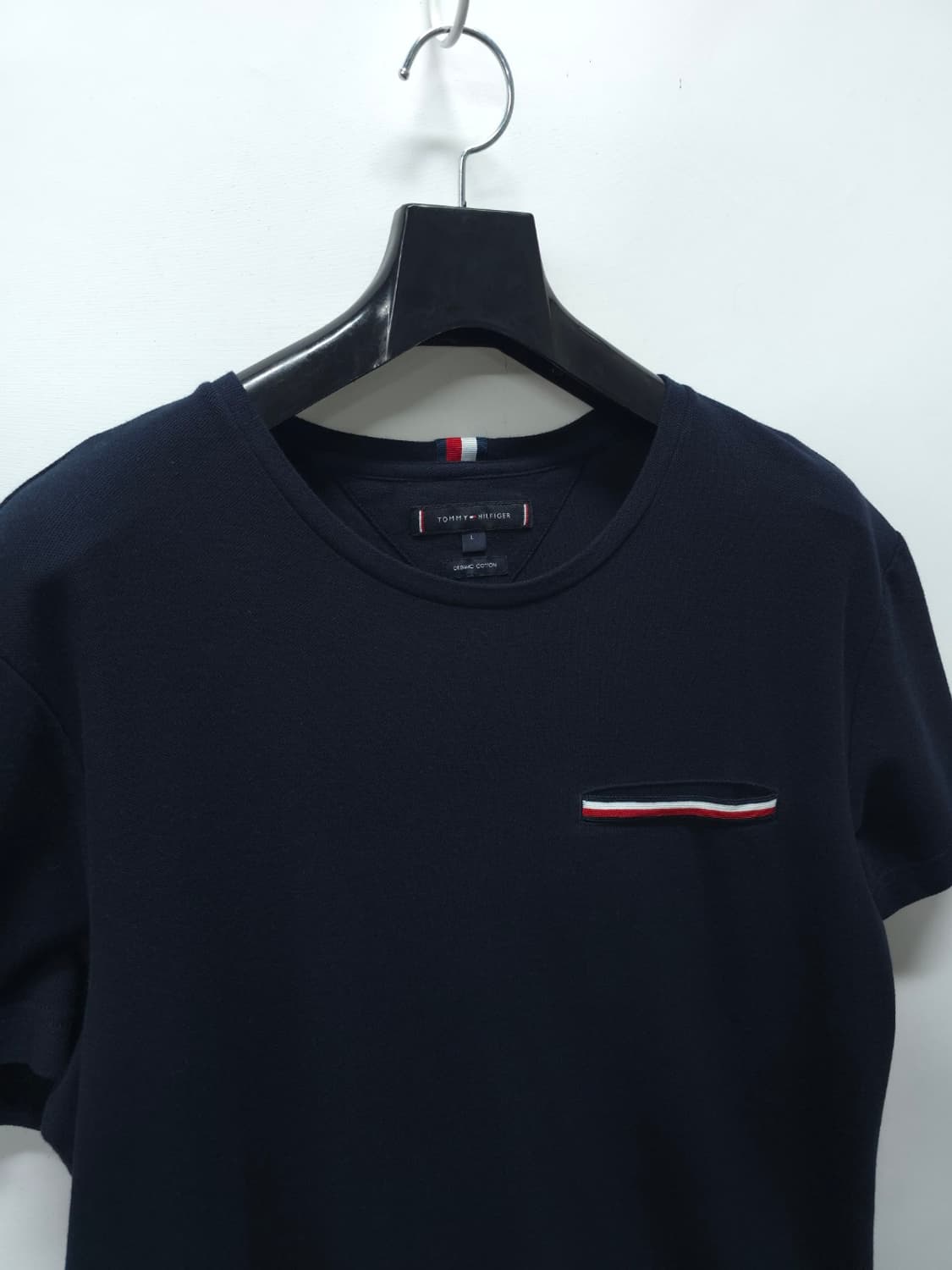 타미힐피거 오가닉 코튼 시그니처 배색 포켓 반팔 티셔츠(100) 상품이미지5
