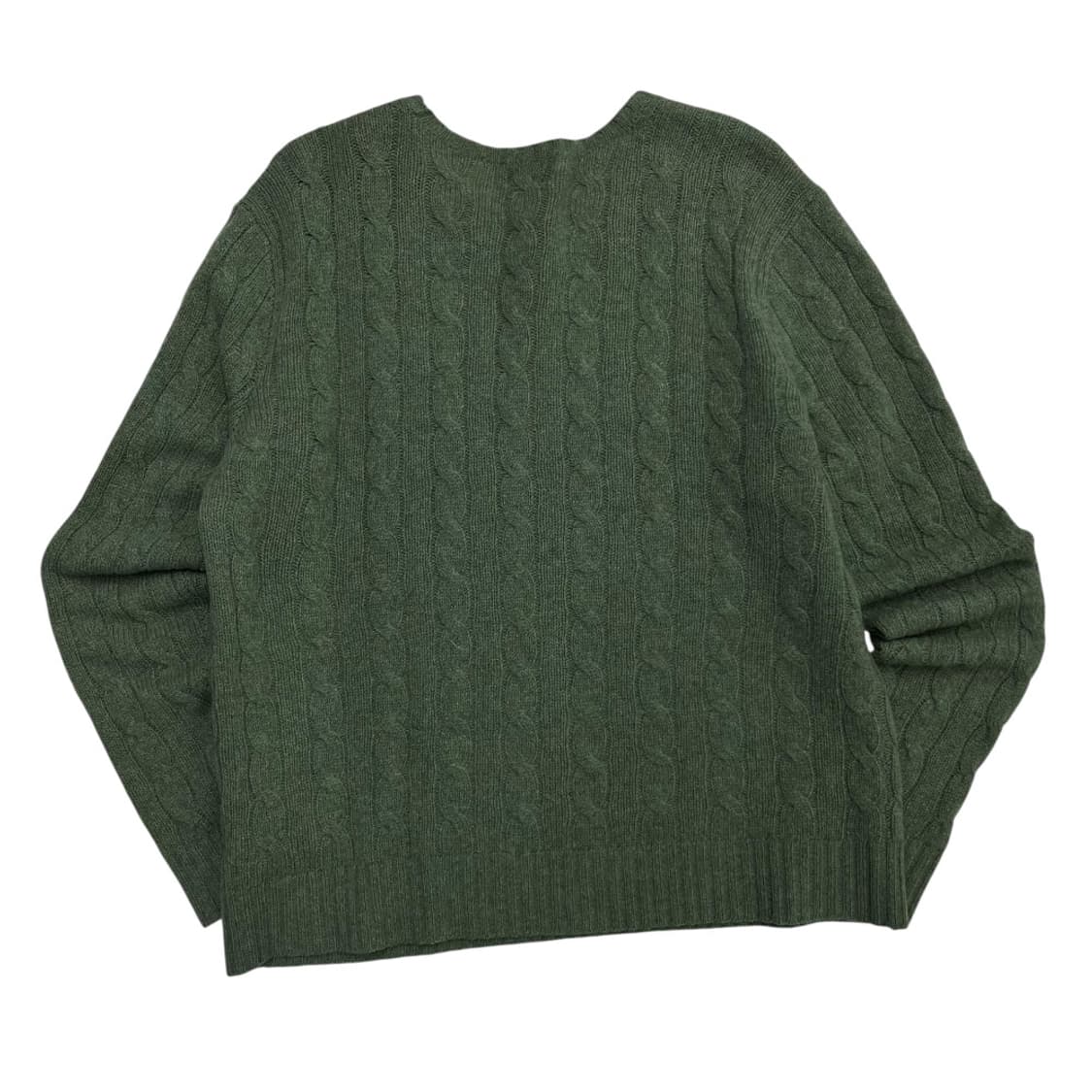 폴로 랄프로렌 베이지포니 말차맛 꽈배기 니트 L 상품이미지3