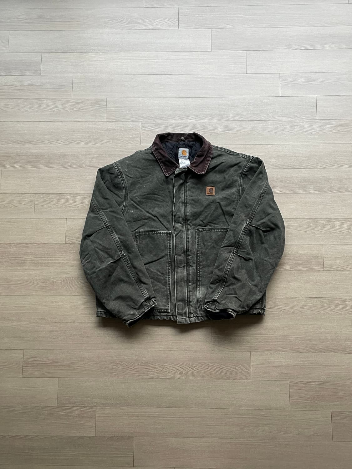 칼하트 J22 mos 모스 그린 디트로이트 아크틱 자켓 빈티지 상품이미지1