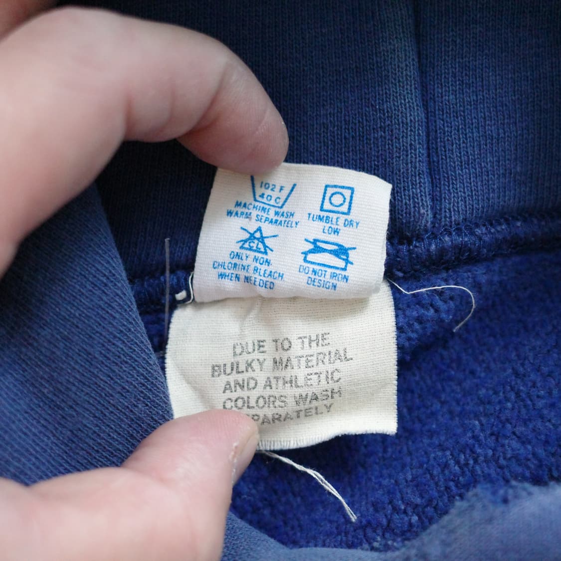 80s 챔피온 리버스위브 USA제 후드 네이비 XL 상품이미지7