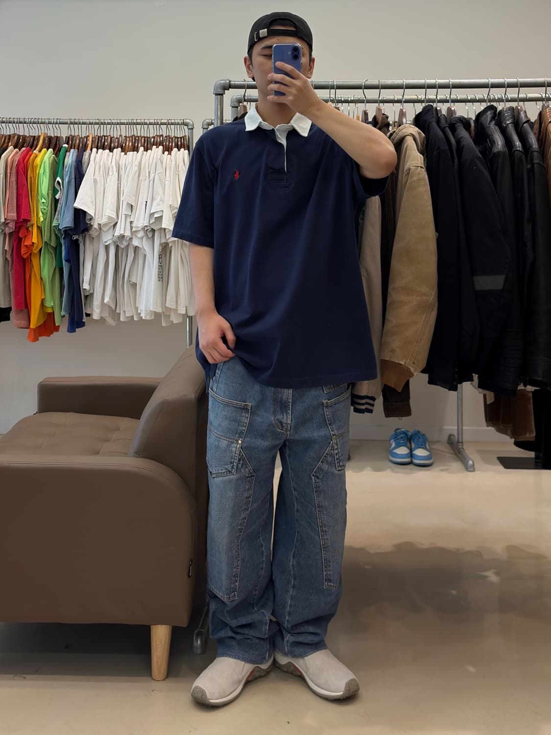 폴로 랄프로렌 네이비 반팔 럭비티 상품이미지6