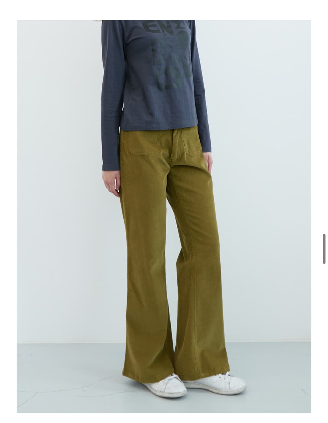 포켓 코듀로이 부츠컷 팬츠 (Olive) 상품이미지4