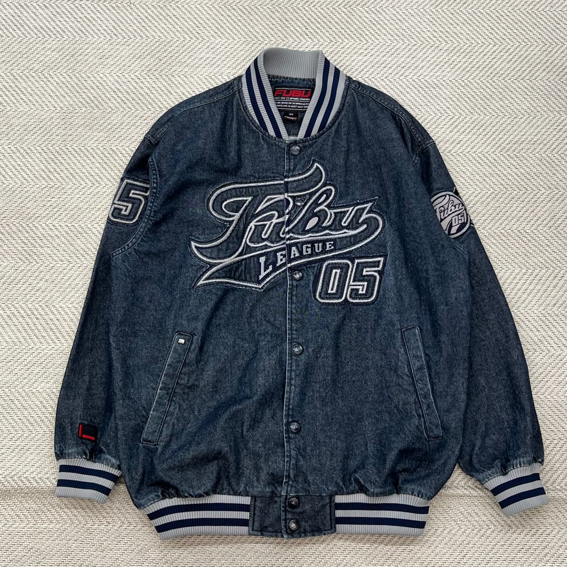 후부 데님 바시티자켓 r2226 상품이미지1