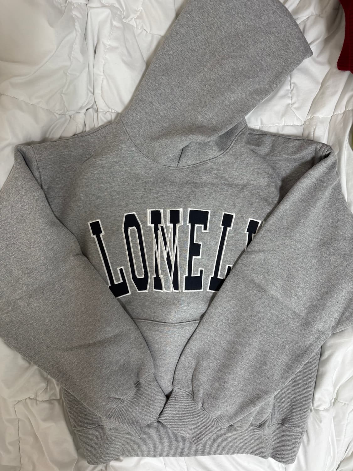 [M] 노앙 LONELY 회색 후드 상품이미지1