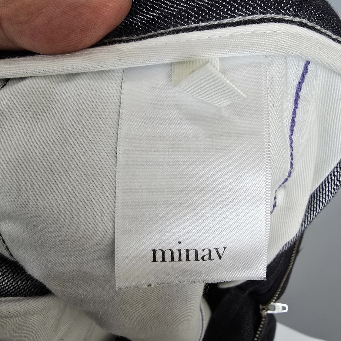 미나브 minav 원턱 카운터 데님팬츠 L 상품이미지9