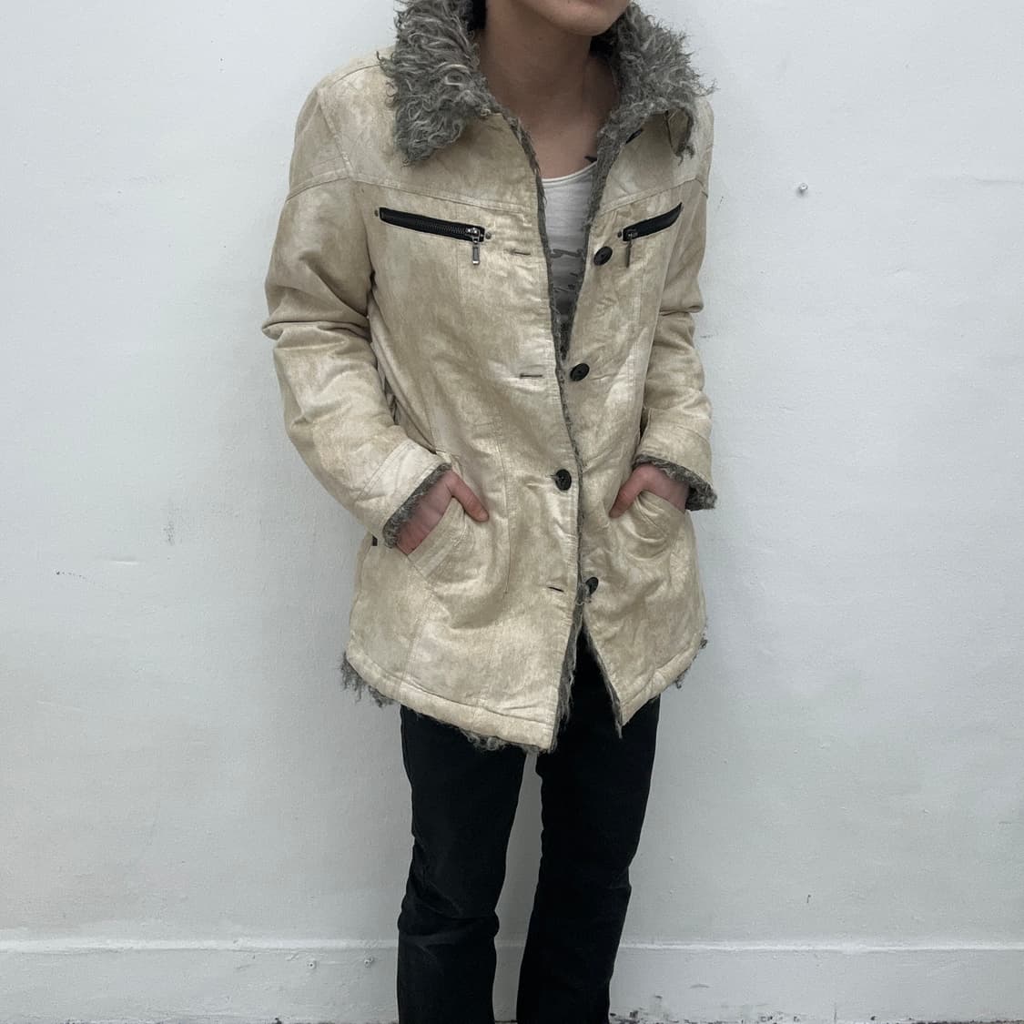 Signal ivory fur jacket 상품이미지4