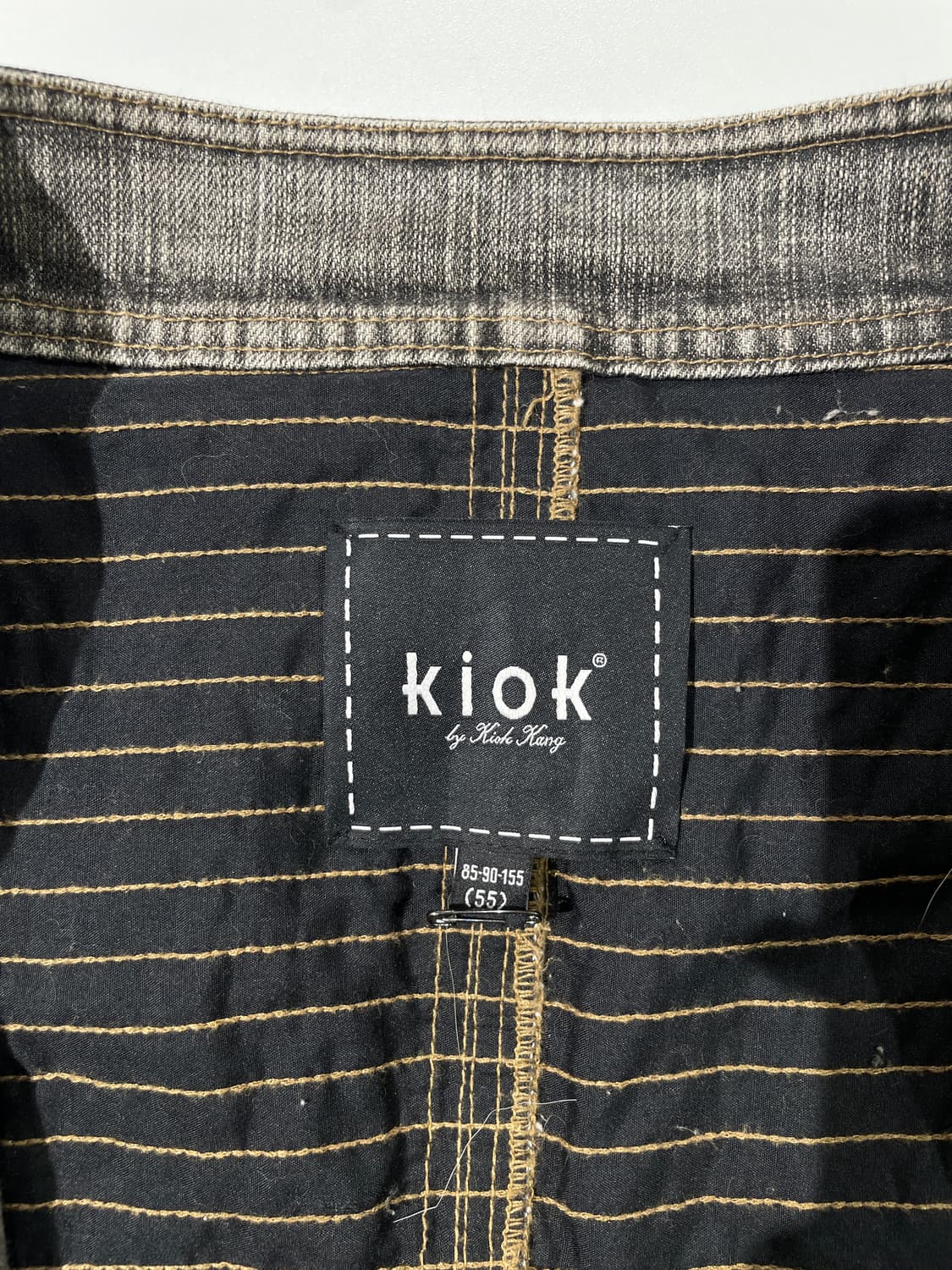 kiok 그런지 브로치 퍼 스냅 자켓 상품이미지7