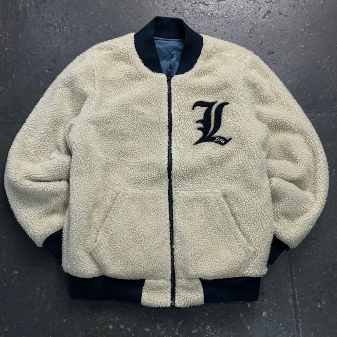 100 리바이스 리버시블 데님 퀄팅 후리스 점퍼 상품이미지7