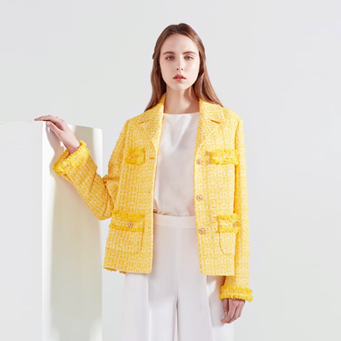 쏘울(so.wool) 마리아켄트 트위드자켓 55-66 새상품 상품이미지1