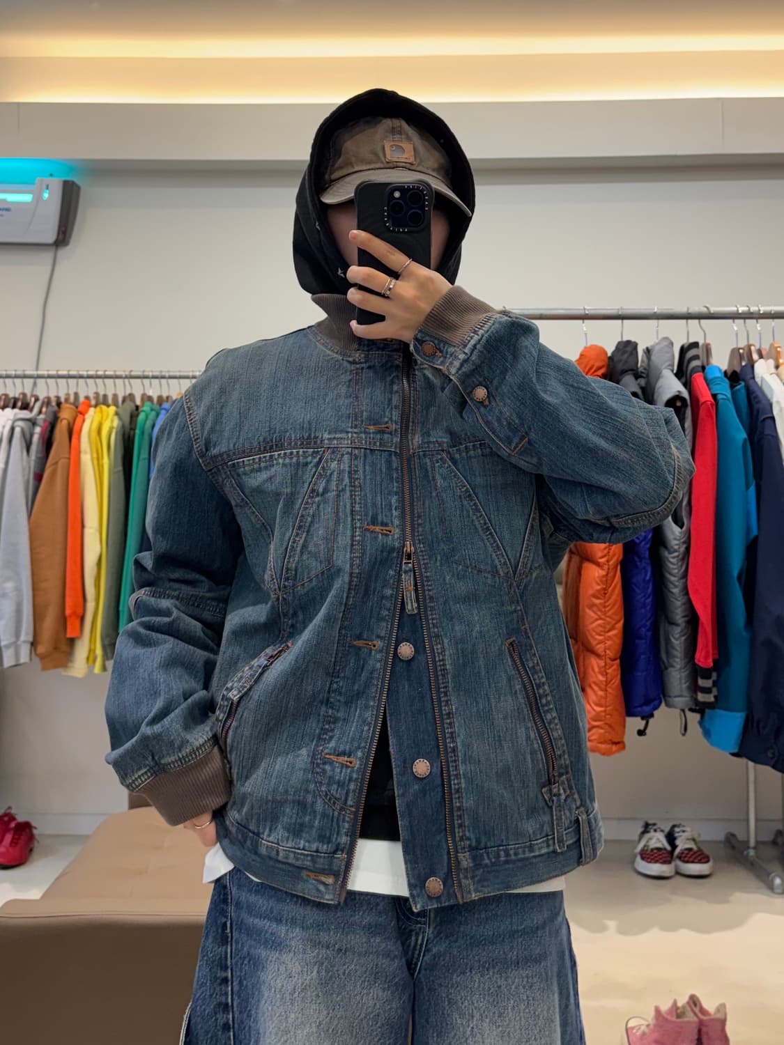 알마니 스티치 투웨이 데님자켓 상품이미지5