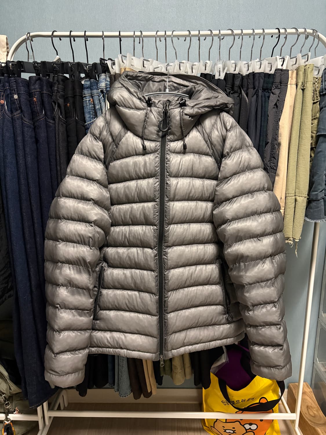 수아레 시어쉘 패딩 그레이 L 상품이미지1