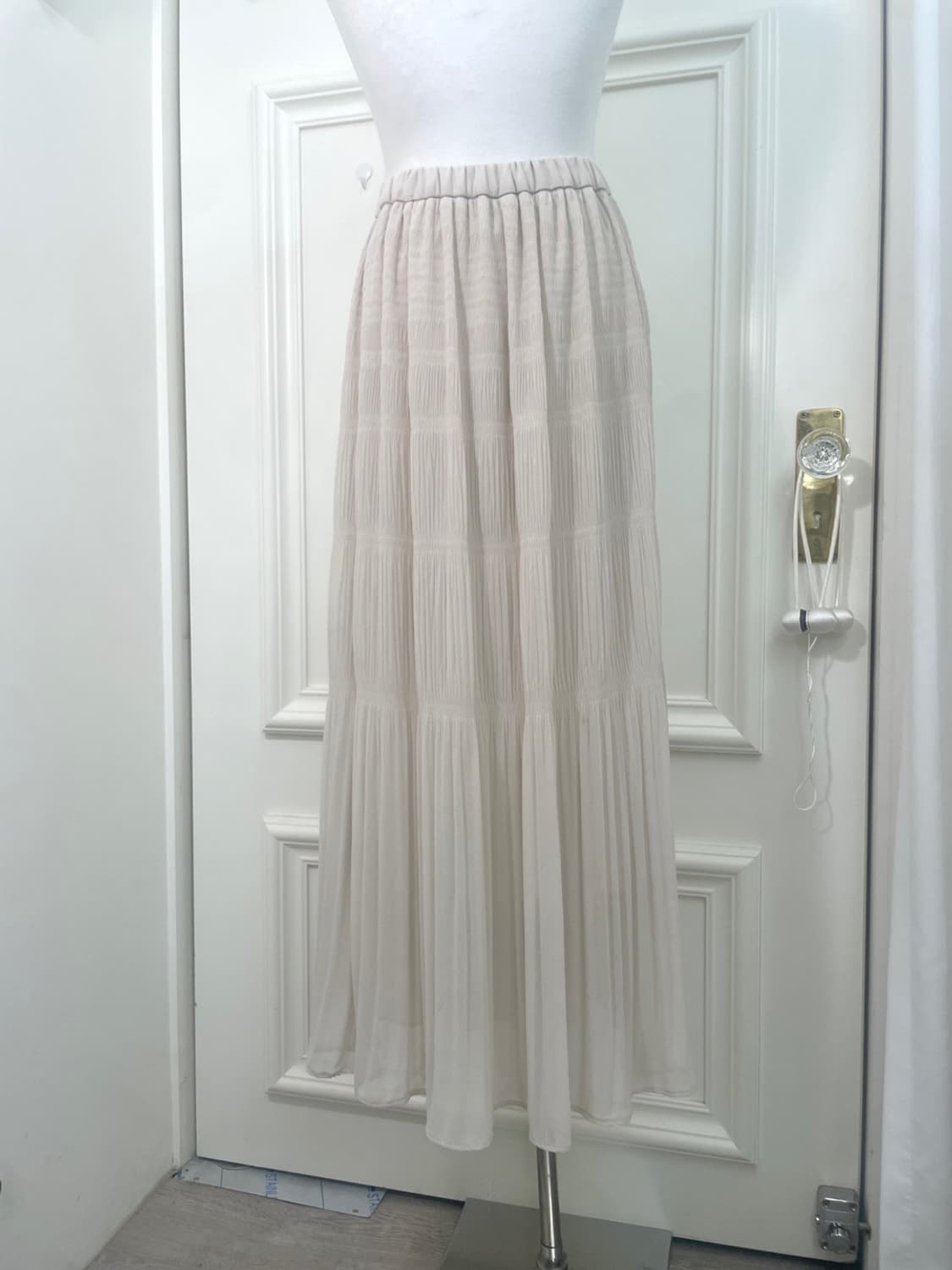 gray beige pleats layered chiffon bandin 상품이미지4