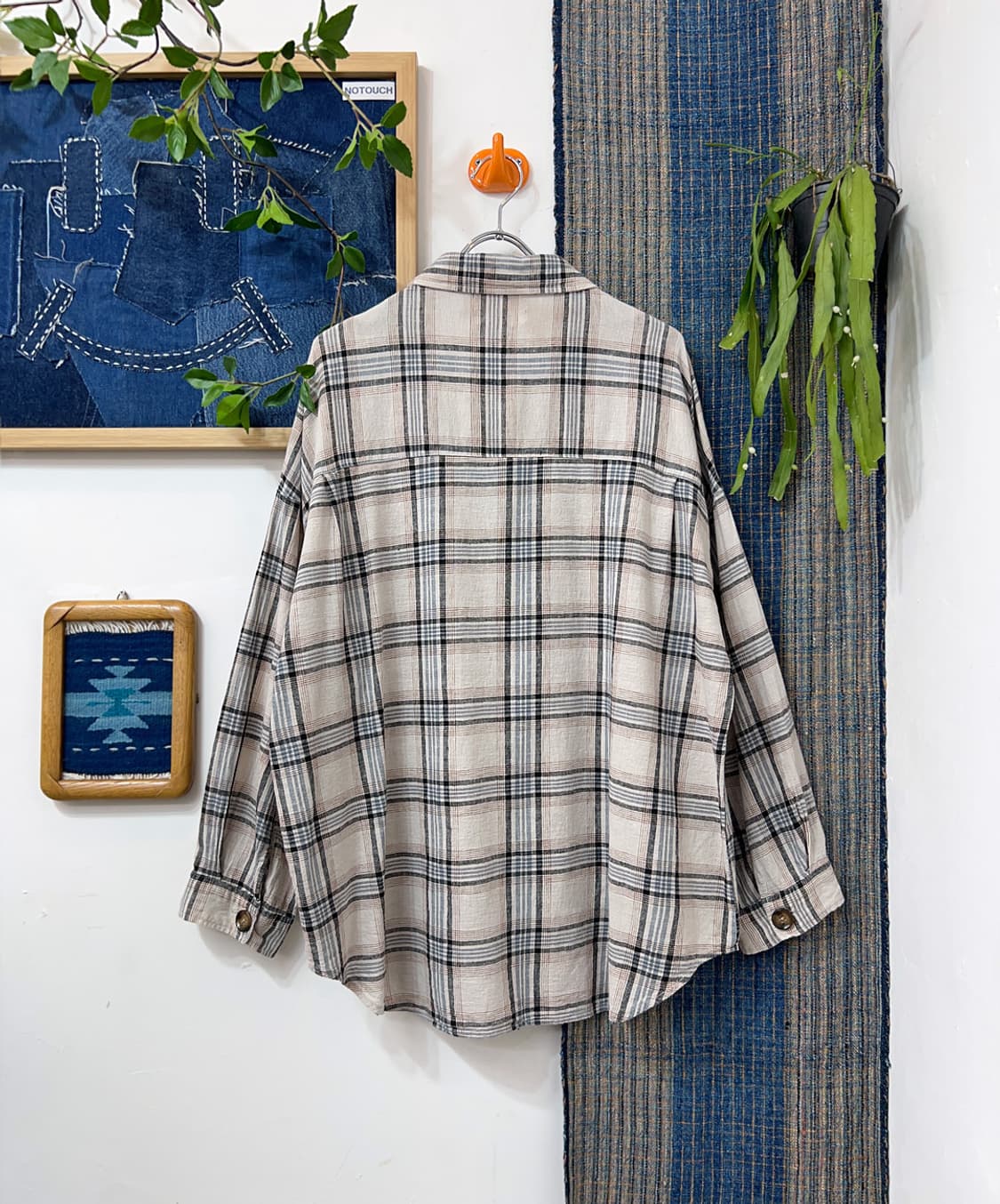 👧🏻WEGO     Oversized Checkered Shirt  상품이미지2