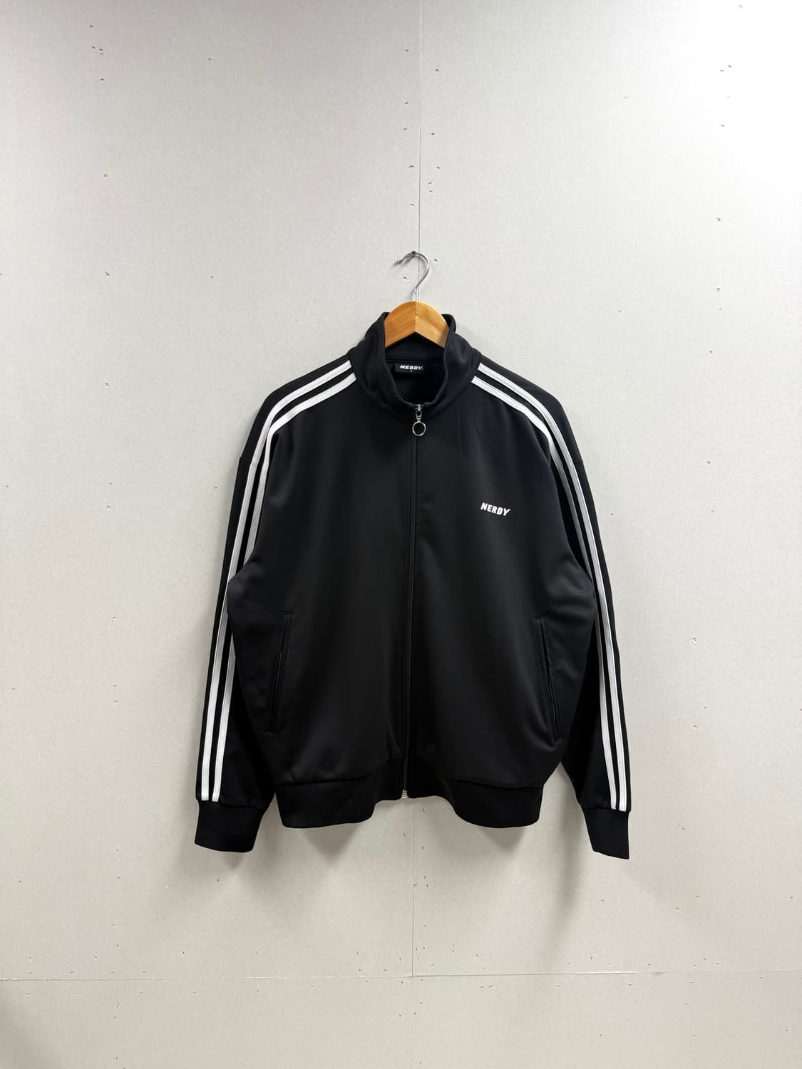 남성 S 오버핏 / 널디 블랙 져지 트랙탑 상품이미지1