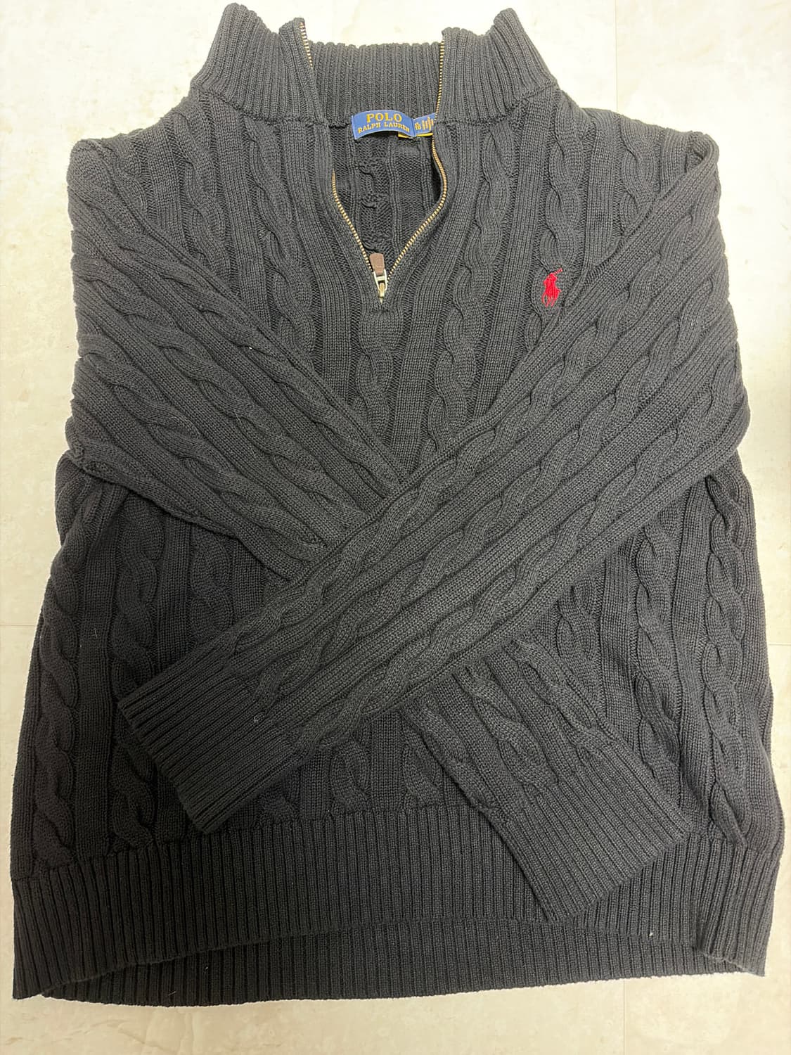 (정품)폴로 반집업 니트 상품이미지1