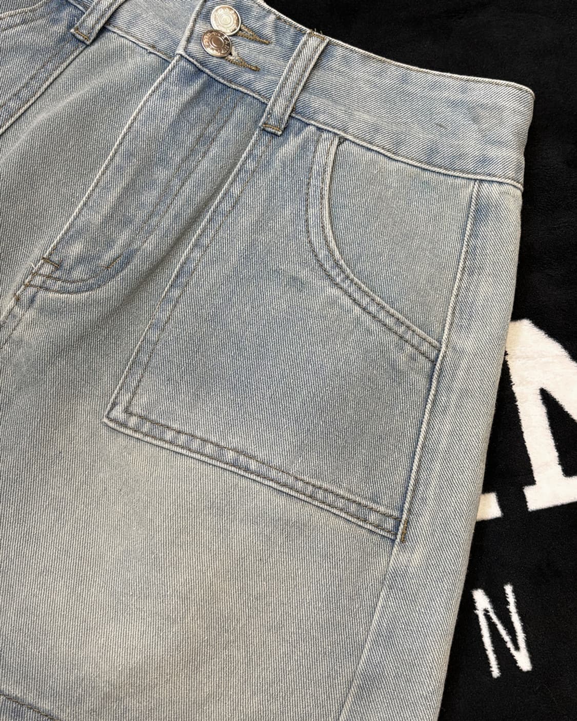 romwe  연청 데님 미니 스커트 상품이미지8