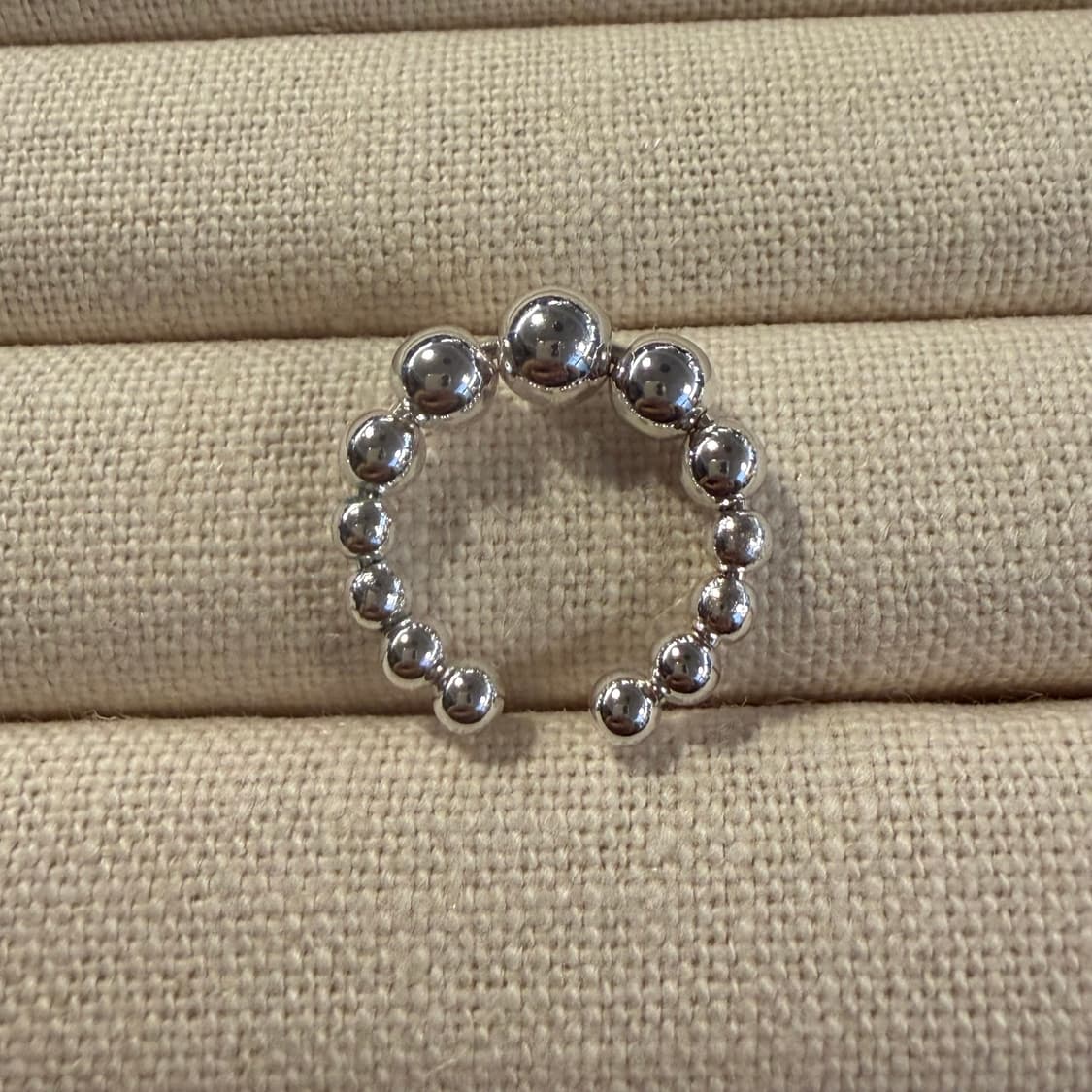 새상품 여성 신주 구슬 오픈링 반지 겸용 귀찌 상품이미지2