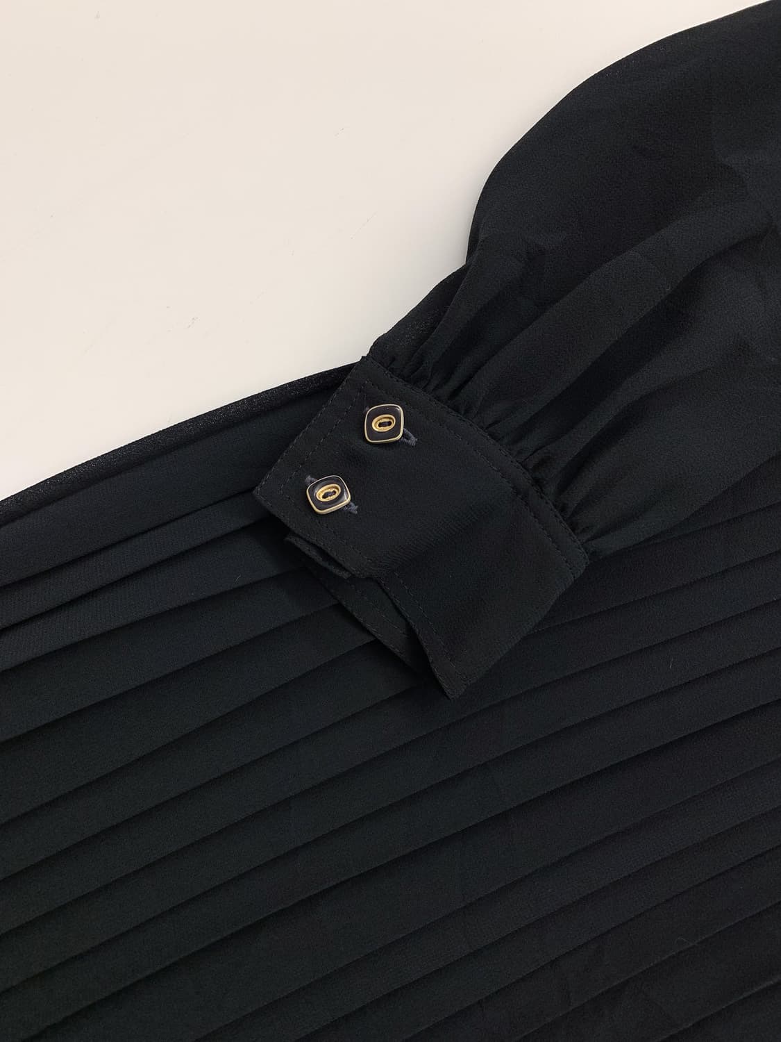 블랙 플리츠 미디 원피스 90  상품이미지8