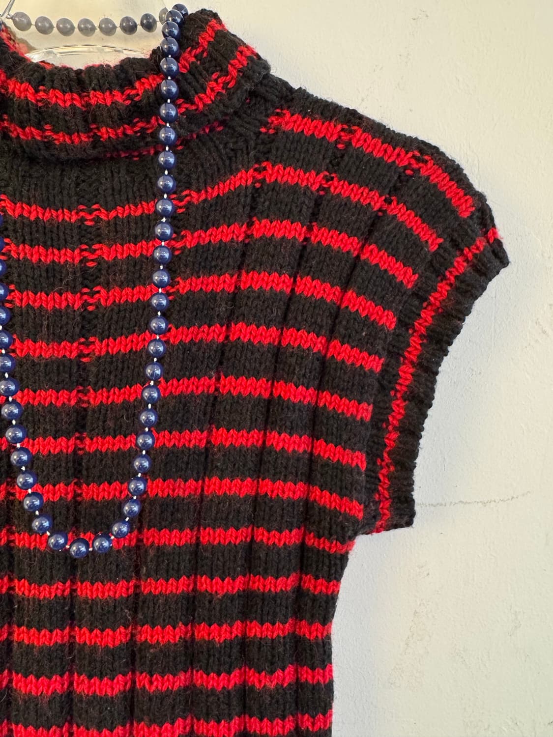 레드&블랙 스트라이프 터틀넥 베스트 상품이미지3