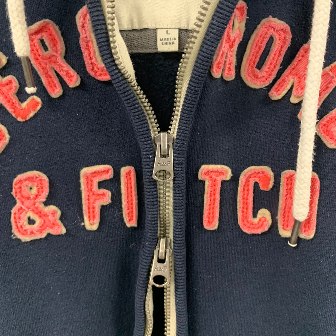 아베크롬비 y2k 와투케 네이비 헤비코튼 후드집업 상품이미지5