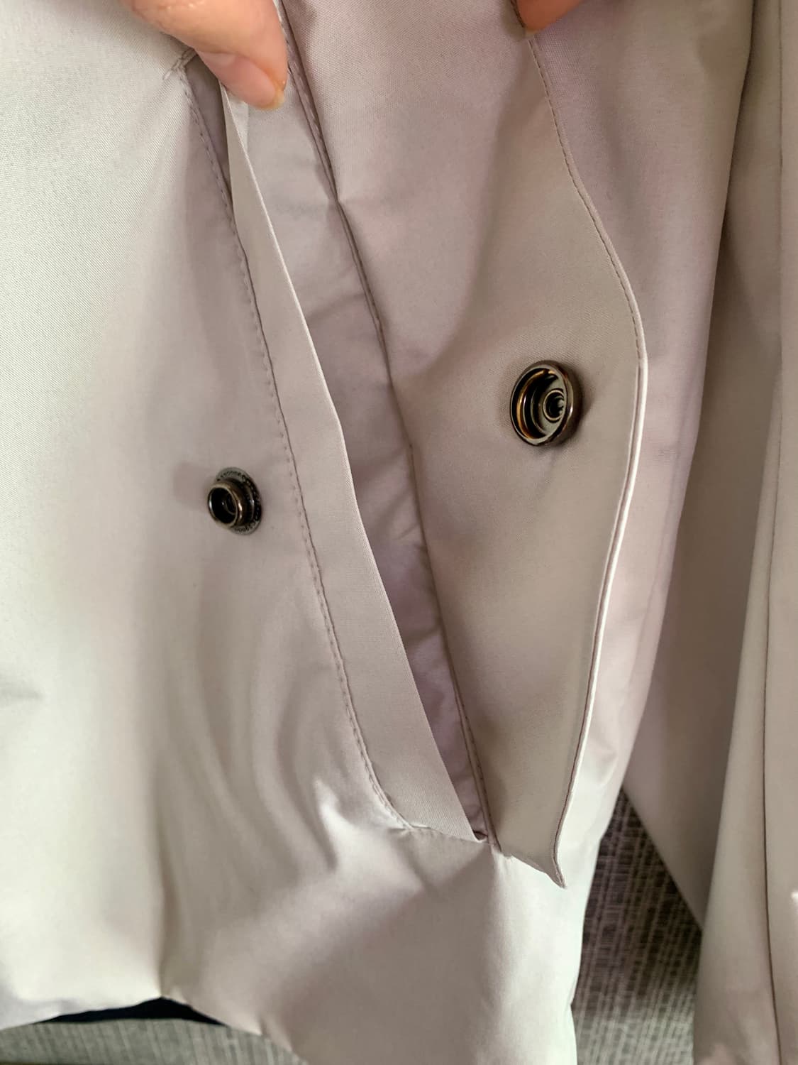 [새상품] 헤지스 HAZZYS 캐주얼 아이보리 바람막이 점퍼 방풍 집업 상품이미지5