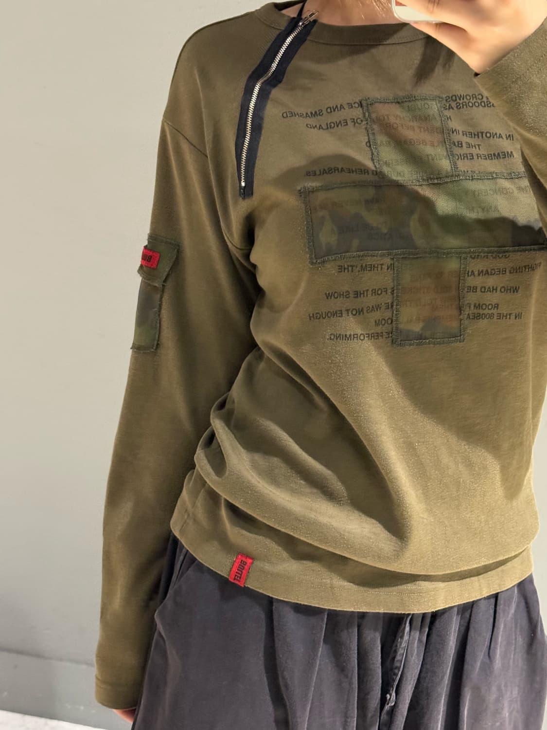 camo pattern cross point long sleeve 상품이미지4