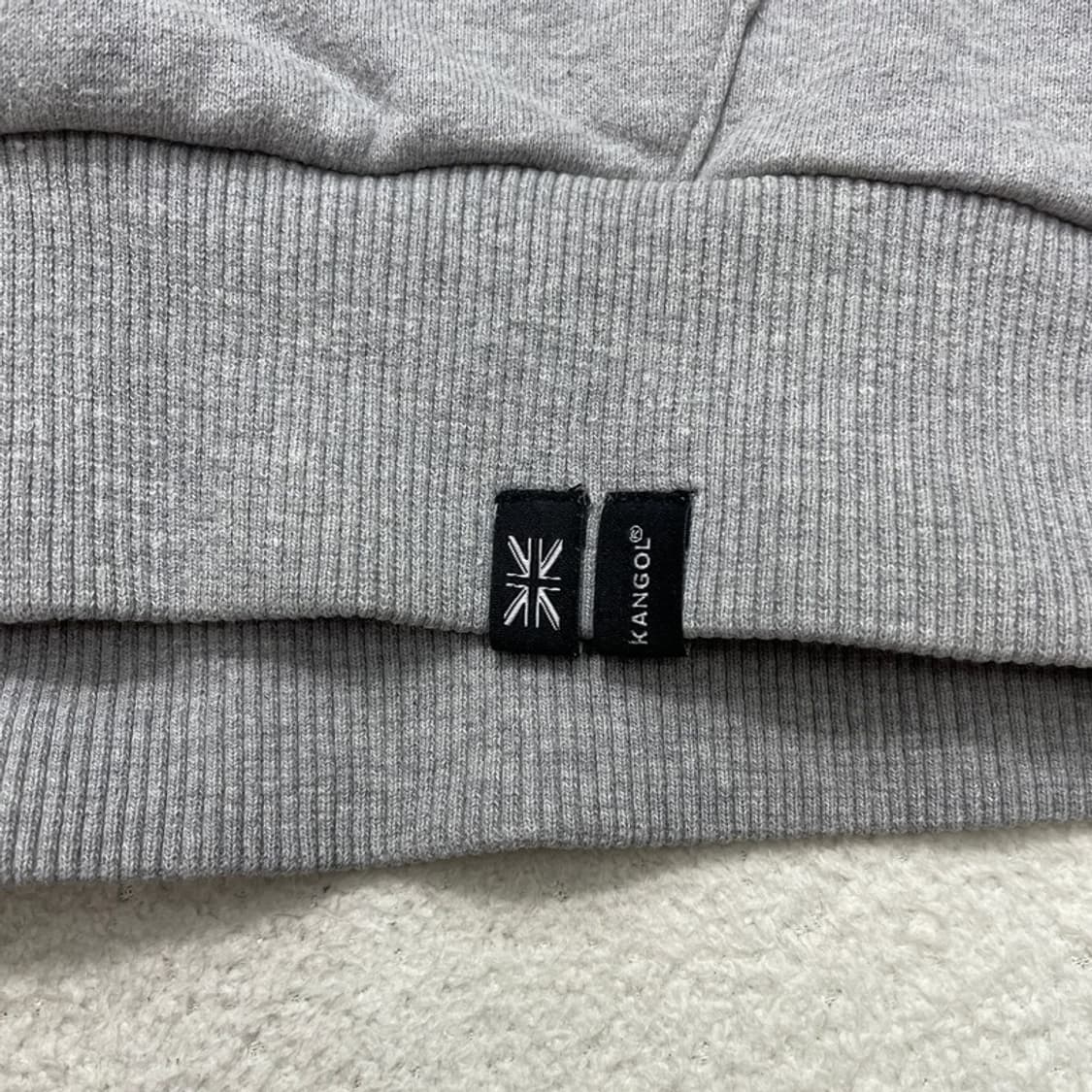 KANGOL 로고 후디 그레이 XL 상품이미지4