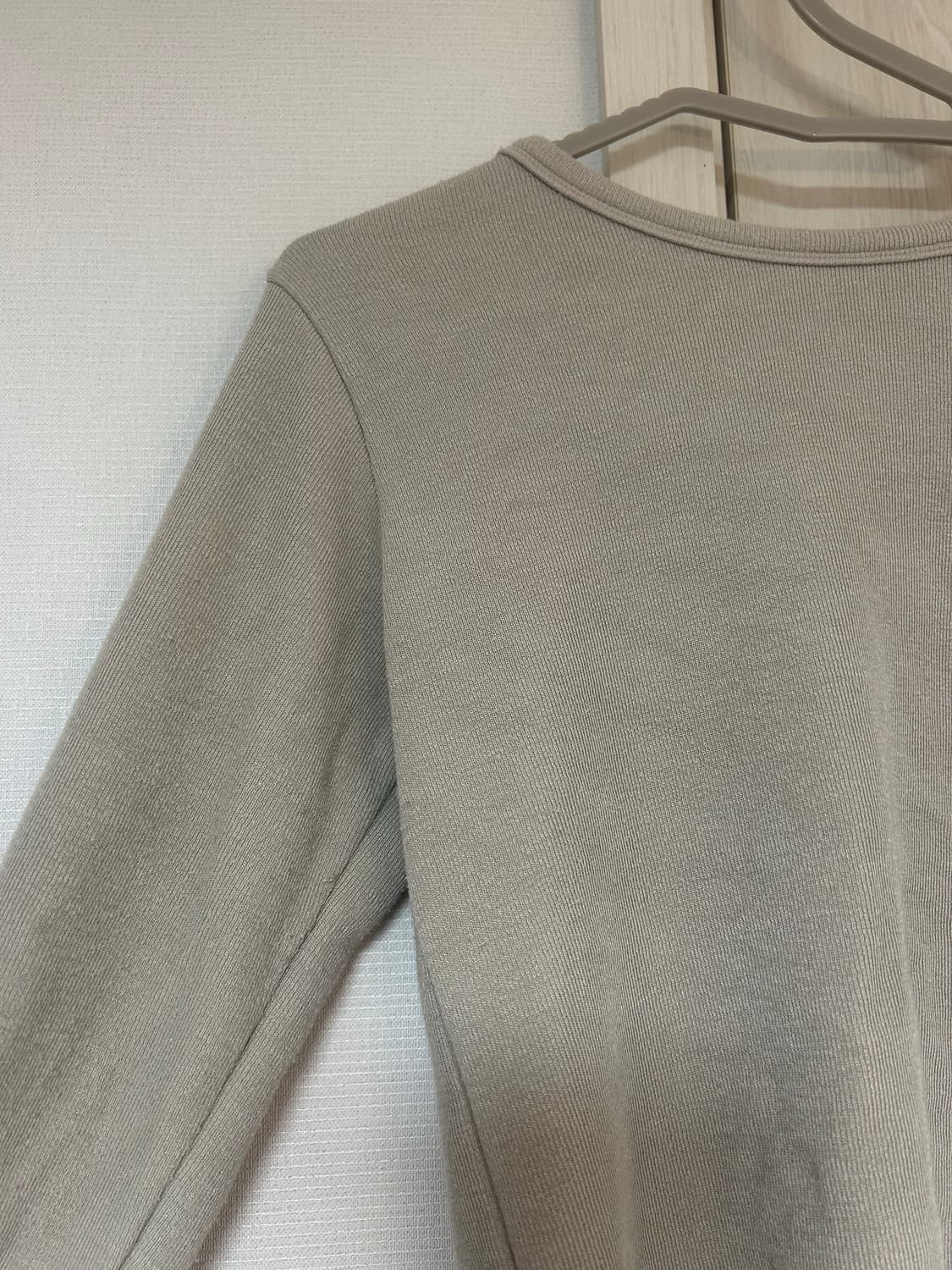 기본 베이지 면 티 상품이미지2