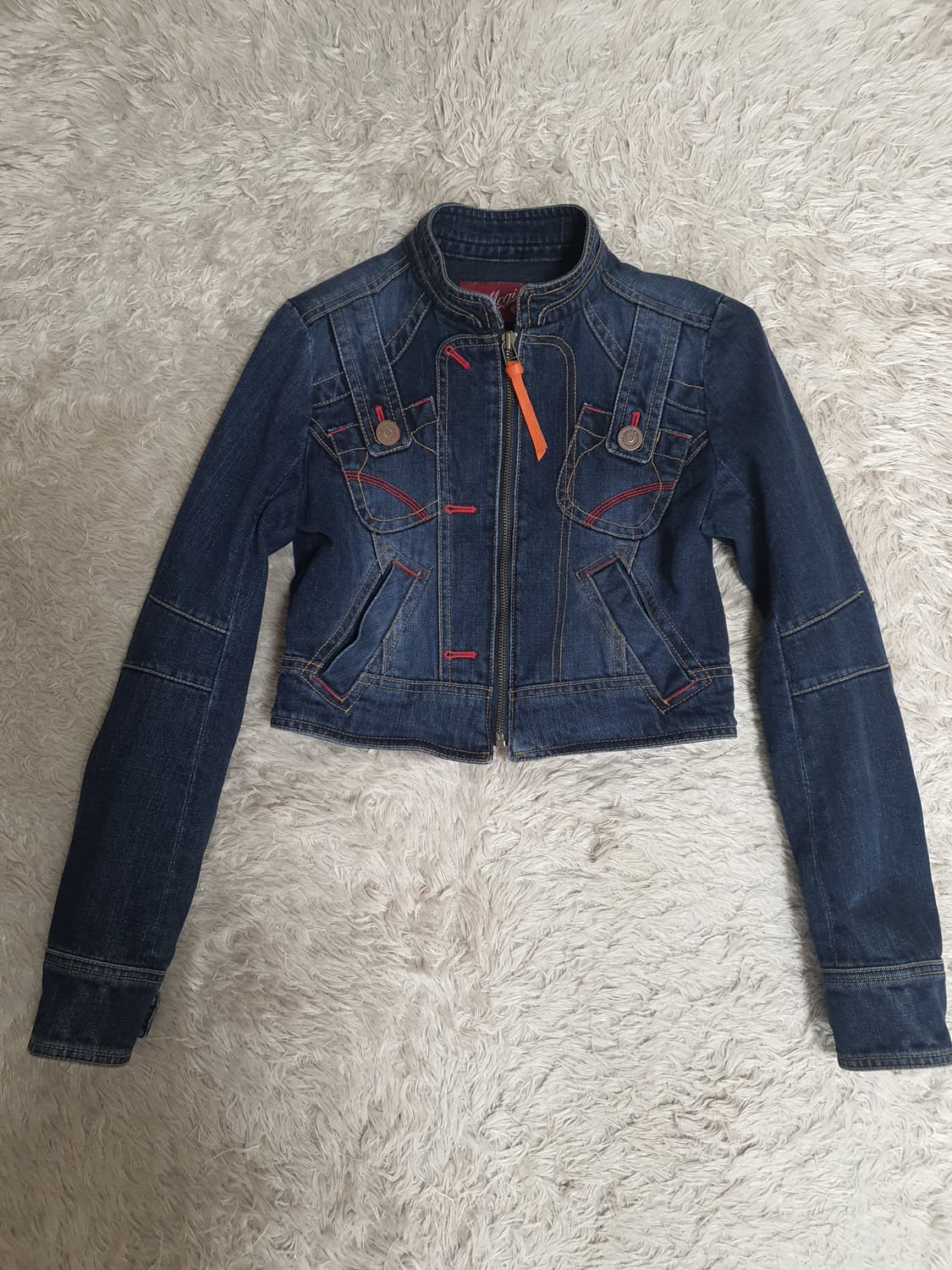 맥긴 데님 크롭 청자켓 사이즈  160/55 상품이미지1