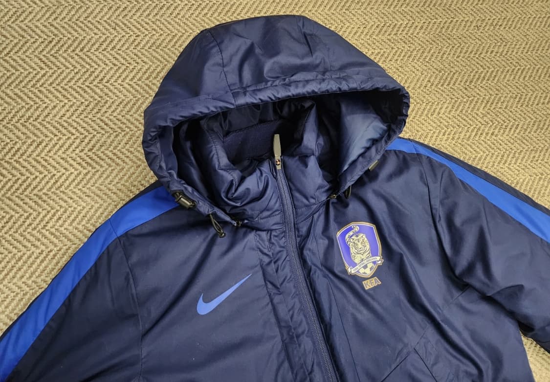 축구국가대표 패딩 스톰 피트/미드필 재킷/s/폴리에스텔/네이비 상품이미지3